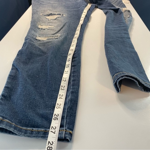 Liz Lange Maternity Medium Ankle Skinny Distressed Blue Jeans PRELOVED - Picture 12 of 12